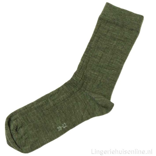 Joha dunne wollen sokken groen