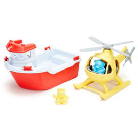 Greentoys reddingsboot met helicopter