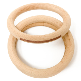 Grapat 3 houten ringen, naturel, 13cm