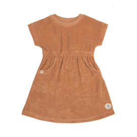 Lässig terry jurk Caramel