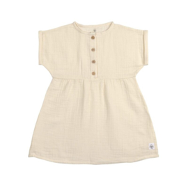 Lässig muslin jurk Vanilla