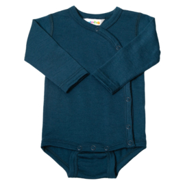 Joha wollen overslag romper blauw