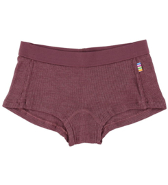 Joha wol/zijde hipster rib aubergine