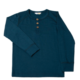 Joha wollen shirt donkerblauw