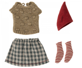 Maileg kerstkleding, medium muis meisje