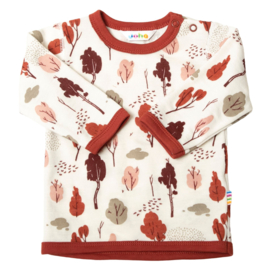 Joha wol/bamboe shirt rood bomen