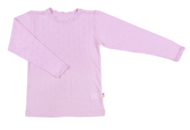 Joha wol/zijde shirt ajour-roze