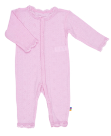 Joha wol/zijde jumpsuit ajour-roze