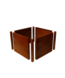 Modulaire cortenstalen plantenbak