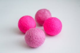 Felt Cute | Pink Punch |  Viltballetjes Roze