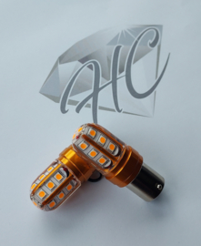 BA15S Led Flitsers ORANJE set 2stuks