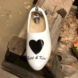 Doppenvanger klomp met logo - Wit