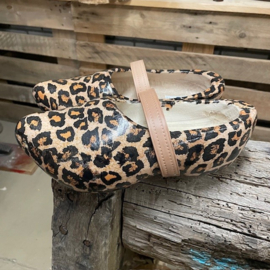 Houten Trip Klompen - Panter print