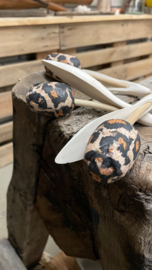 Houten Tulp 34 cm - Panter print