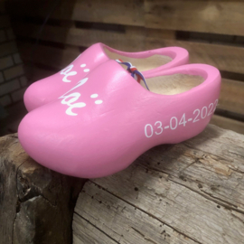Geboorteklompjes Roze - 16 cm