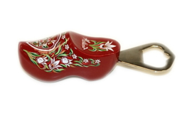 Flesopener klomp 8,5 cm - Rood Molen