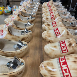 Doppenvanger klomp met logo - Blank Gevlamd