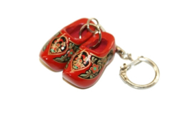 Sleutelhanger + 2 klompjes 4 cm - Rood Goud