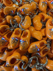 50 Stuks Sleutelhanger + 2 klompjes 4 cm - Oranje Leeuw
