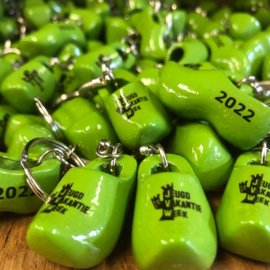 50 stuks Sleutelhanger + 1 klompje 4 cm - wit + logo