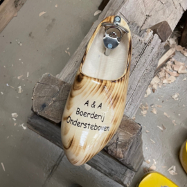 Doppenvanger klomp met logo - Blank Gevlamd