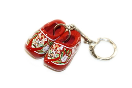 Sleutelhanger + 2 klompjes 4 cm - Rood Molen