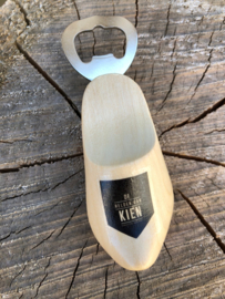 Flessenopener klomp 8,5 cm - blank + logo