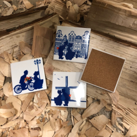 Onderzetters Kussend paar 4 stuks