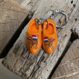 50 Stuks Sleutelhanger + 2 klompjes 4 cm - Oranje Leeuw