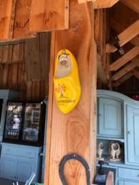 Doppenvanger klomp met logo - Geel