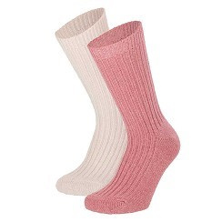 Dames Sokken - Roze en  Offwhite