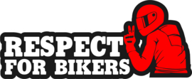 Sticker  - Respect for bikers Langwerpig