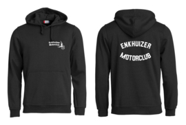 Hoodie EMC | Borstlogo en rugtekst wit