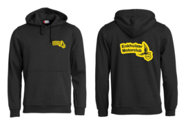 Hoodie EMC | Borst en Ruglogo Geel