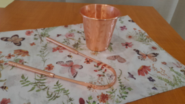 Koperen beker + tongreiniger set (OP=OP)