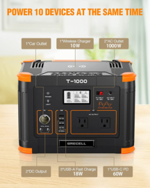 Powerstation 1000W Grecell Solar Generator