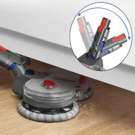 SIDANO® Dweilmop opzetstuk ter vervanging voor Dyson V15 V11 V10 V8 V7 stofzuiger, dweilopzetstuk met waterreservoir en 6 wasbare dweilen