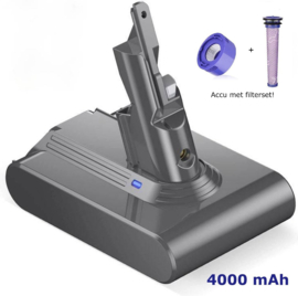 SIDANO® Batterij / accu ter vervanging voor Dyson V7, Dyson V7 Fluffy, SV11 Animal - 21.6V 4000mAh