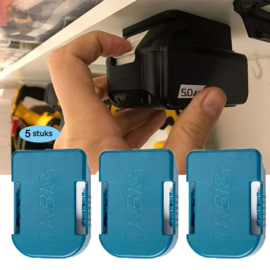 SIDANO® Batterij clip - accu houder geschikt voor Makita 18V en Bosch 18V (Bosch blauw), Riemclip, Dock Houder voor muur of wand, geschikt voor BL1830 BL1840 BAT609