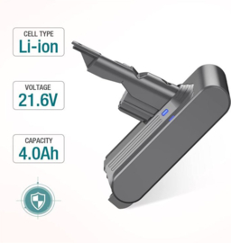 SIDANO® Batterij / accu ter vervanging voor Dyson V7, Dyson V7 Fluffy, SV11 Animal - 21.6V 4000mAh