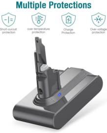 SIDANO® Batterij / accu ter vervanging voor Dyson V7, Dyson V7 Fluffy, SV11 Animal - 21.6V 4000mAh