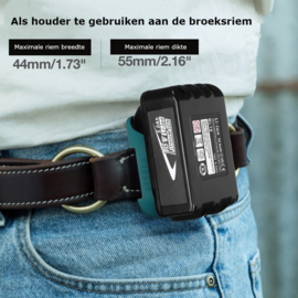 SIDANO® Batterij clip - accu houder geschikt voor Makita 18V en Bosch 18V (Bosch blauw), Riemclip, Dock Houder voor muur of wand, geschikt voor BL1830 BL1840 BAT609