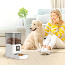 SIDANO® Voerautomaat voor dieren - katten en honden - automatisch - digitaal display - 6 liter