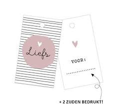 3x Cadeaulabel " Liefs"