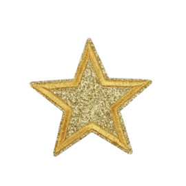 Embleem Ster - stars - 6.5 x 3.5 cm - applicatie - opstrijken - strijken - patch