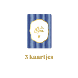 3 kleine kaartjes - De beste  OPA - kaartje - vaderdag