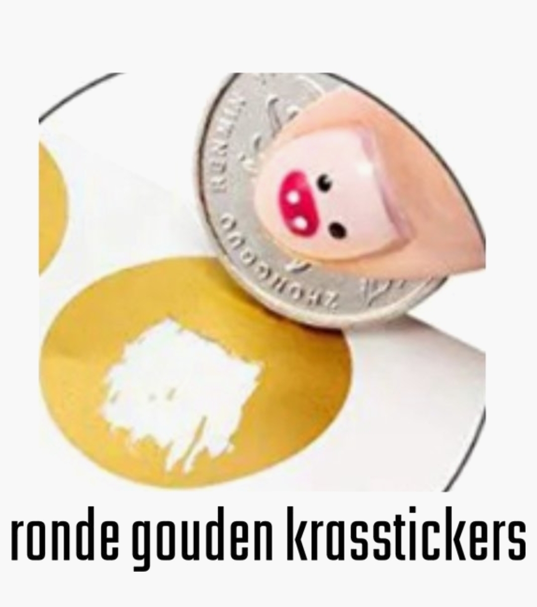 10 krasstickers GOUD