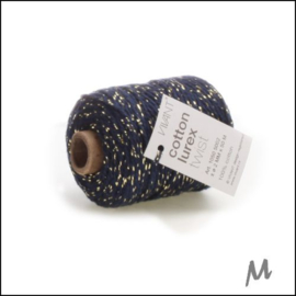 50m +/- Lurex twist koord - Donker Blauw