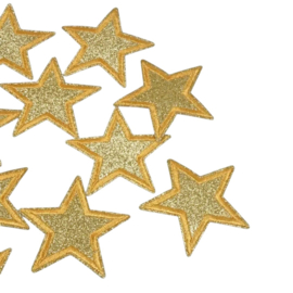 Embleem Ster - stars - 6.5 x 3.5 cm - applicatie - opstrijken - strijken - patch