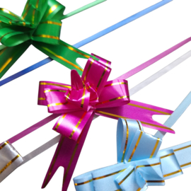 50x DIY linten trekstrik - cadeau versiering - strik - mini strikken